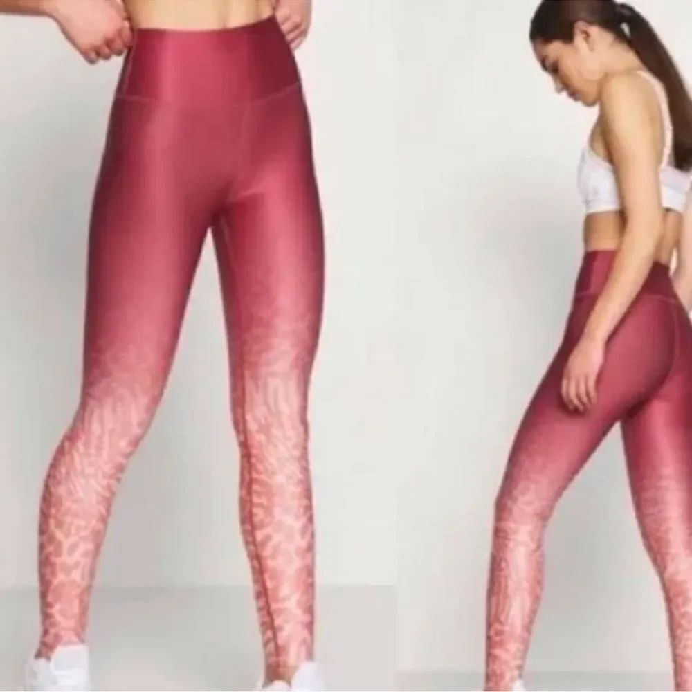 Good American Peachy/Coral Leopard Ombré Leggings 0